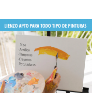 Lienzos Para Pintar 50x70 CM Pack 2 Unidades Bastidor Madera 24 MM Algodón