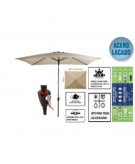 Sombrilla rectangular recta hapuna 2x3m beige