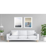 Marco de fotos 70x100cm MOD 316 Blanco Cuadro de pared ideal para fotos y diplomas
