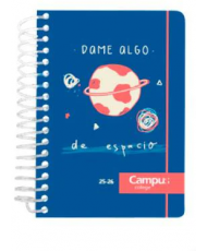 Agenda Escolar Diaria A5 2025-2026 Tapa Dura Estándar Campus
