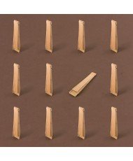 Abanicos  Madera 23 CM con caja color Natural