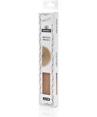 Abanicos  Madera 23 CM con caja color Natural