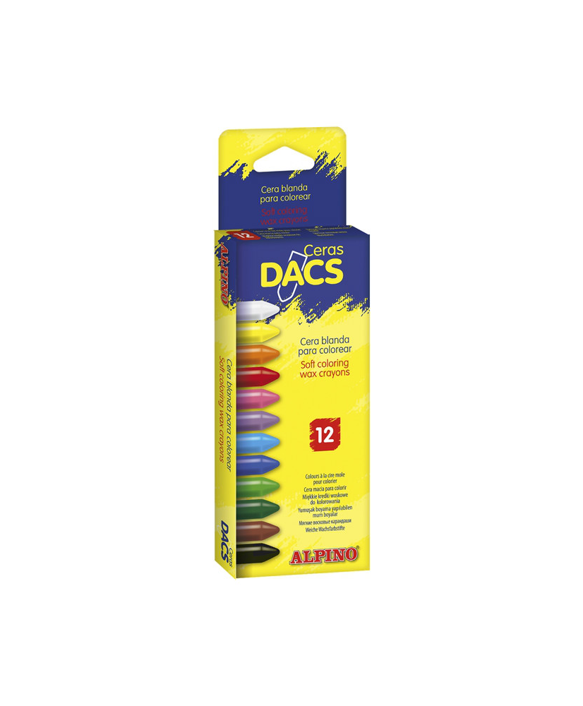 Estuche 12 ceras de colores Dacs