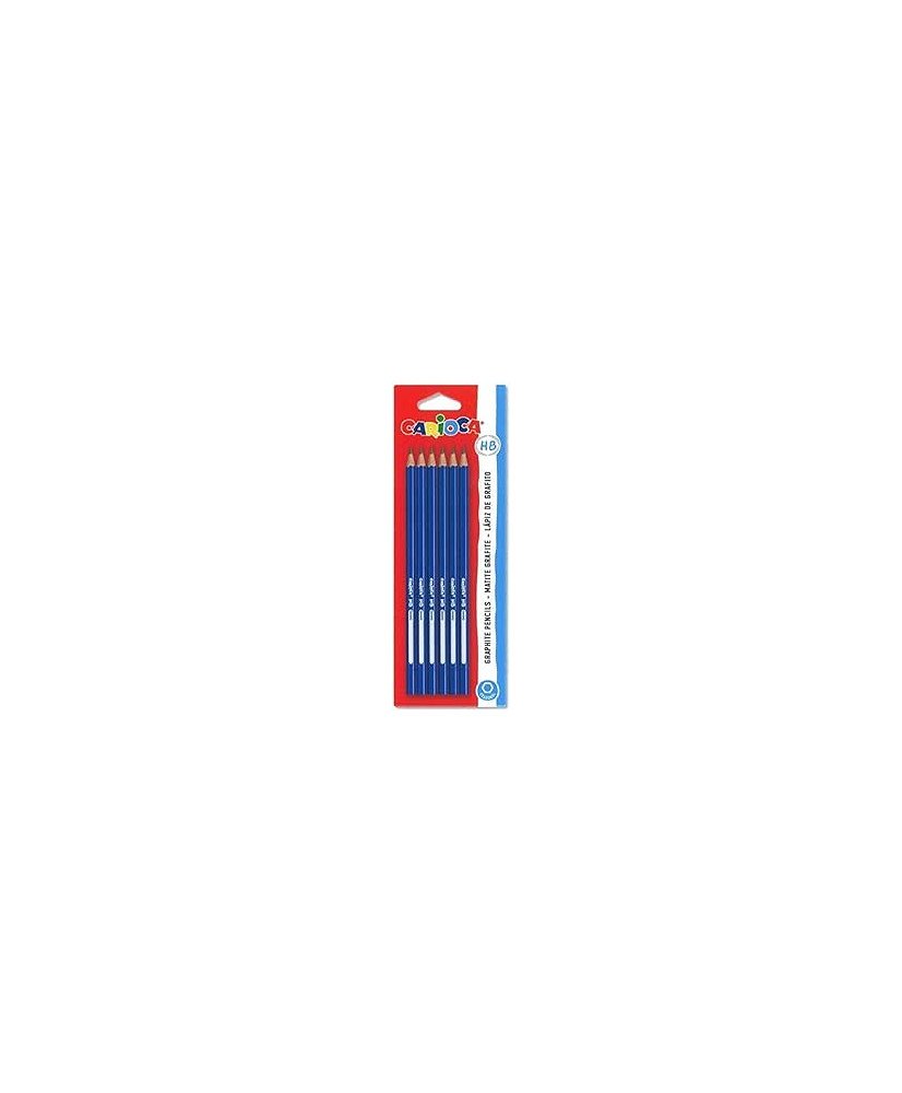 Carioca HB - Pack de 6 lápices de grafito, multicolor