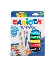 Carioca Temperas Tubo 10 ml. con Pincel y Paleta de Carioca