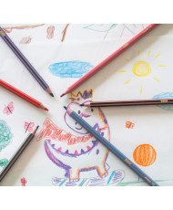 Pack 18 lápices de colores para niños para colorear kids evolution stripes BIC