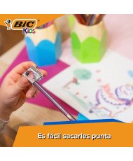 Pack 18 lápices de colores para niños para colorear kids evolution stripes BIC