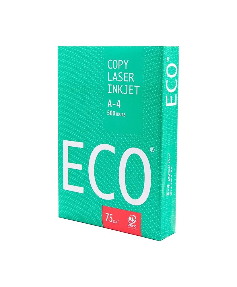 Campus – Folios ECO A4 75gr, 500 Hojas de Papel ECO Multiusos para Impresora Inkjet, Láser y Fotocopiadora