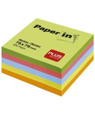 Bloc  de Notas Adhesivas Paper In Plus Office 75mmx75mm Neón 300 Hojas