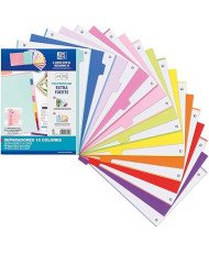 Oxford Strongline, Separadores Archivador 4 anillas A4, Plástico Opaco, 10 Posiciones, 4 Taladros, 10 Colores
