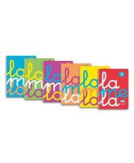 Lamela Cuaderno Plastico A4 - 4 mm - 80 hojas - 90 grs -Surtido 6 colores