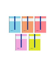 Cuaderno espiral  cuadrovia 4x4mm 40h 70g tapa carton  A5 ( Pack de 1 )