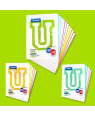 Campus-Hojas cuadriculadas A4 Recambio ,  10 Banda colores, 160 Hojas, Cuadrícula 5x5, Multicolor