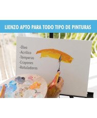 Chely Intermarket lienzo para pintar MOD-563 Perfil de bastidor 24mm 100% algodon Ideal para oleo (70x100cm)