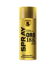 Pintura Spray Especial Oro 18K Multicolor Profesional 400ml Adecuado Metal Madera y Plástico Pack de 1 unidad