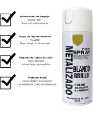 Pintura Spray Especial Oro 18K Multicolor Profesional 400ml Adecuado Metal Madera y Plástico Pack de 1 unidad