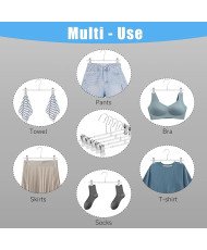 12 Perchas de Metal para Pantalones, Calcetines, Faldas, 30 cm, con 2 Clips Antideslizantes