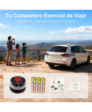 WOOX Baliza V16 Homologada DGT con Geolocalización, Luz de Emergencia Coche Homologado
