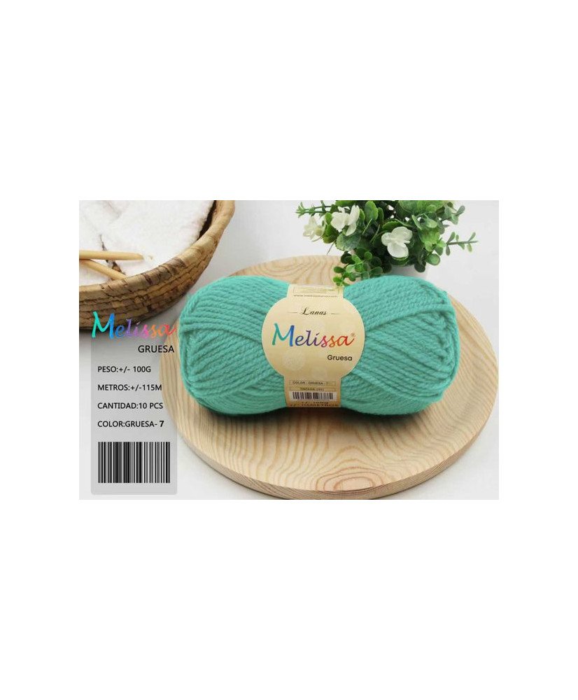 Melissa Hilo 100% Acrilico Ovillo de Lana Gruesa 115m 100g para DIY Tejer y Ganchillo, Certificado OEKO-TEX Standard 100G