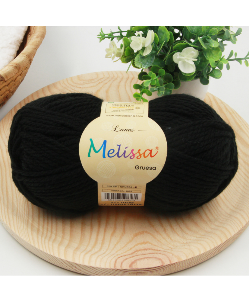 Melissa Hilo 100% Acrilico Ovillo de Lana Gruesa 115m 100g para DIY Tejer y Ganchillo, Certificado OEKO-TEX Standard 100G