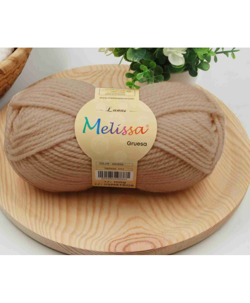 Melissa Hilo 100% Acrilico Ovillo de Lana Gruesa 115m 100g para DIY Tejer y Ganchillo, Certificado OEKO-TEX Standard 100G