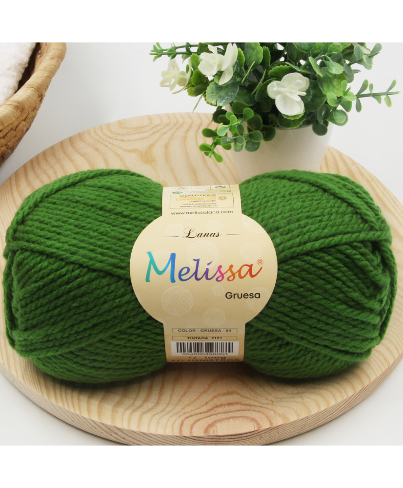 Melissa Hilo 100% Acrilico Ovillo de Lana Gruesa 115m 100g para DIY Tejer y Ganchillo, Certificado OEKO-TEX Standard 100G