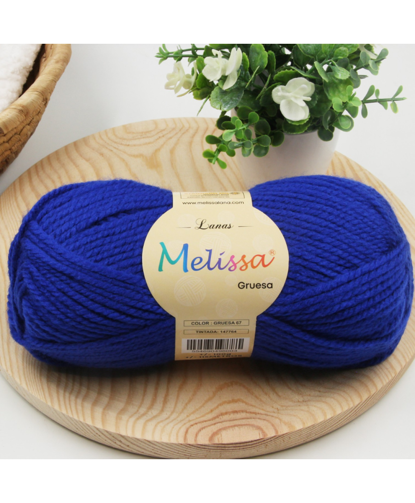 Melissa Hilo 100% Acrilico Ovillo de Lana Gruesa 115m 100g para DIY Tejer y Ganchillo, Certificado OEKO-TEX Standard 100G