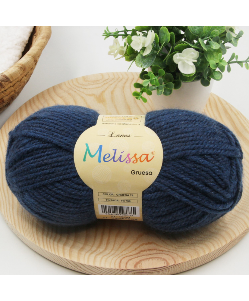 Melissa Hilo 100% Acrilico Ovillo de Lana Gruesa 115m 100g para DIY Tejer y Ganchillo, Certificado OEKO-TEX Standard 100G