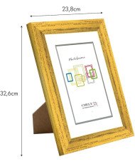 Marco de Fotos MOD-254 Hecho de Madera, (Dorado, A4)