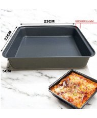 Molde de Horno Cuadrado - Bandeja para Hornear，22x23x5 cm（ pack 2 uds）