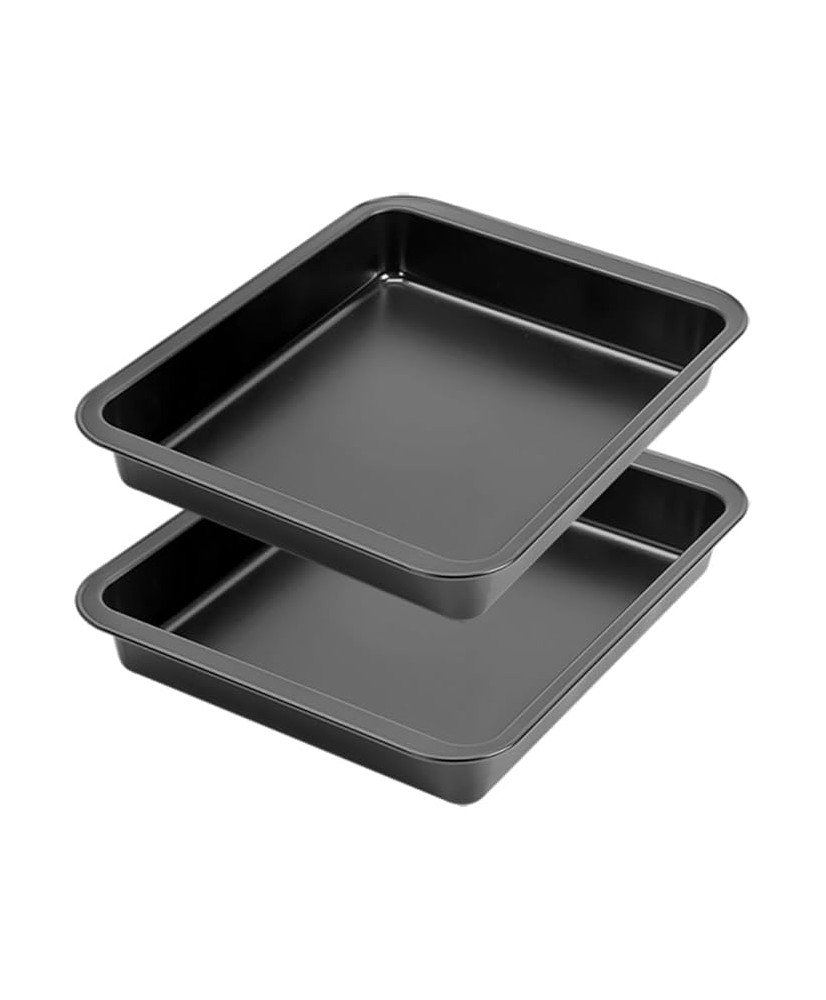 Molde de Horno Cuadrado - Bandeja para Hornear，22x23x5 cm（ pack 2 uds）