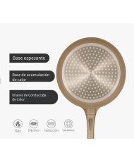 Sartenes Antiadherentes Premium Color Arena |  20,24,28 cm, Inducción y Vitro