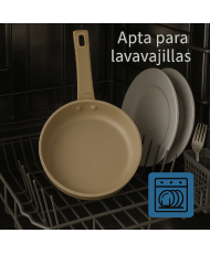 Sartenes Antiadherentes Premium Color Arena |  20,24,28 cm, Inducción y Vitro