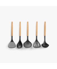 Kinvara Set 5 utensilios de cocina - Mango de bambú
