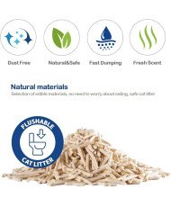 Arena Aglomerante para Gatos Arena 6L de Tofu para Gatos sin Polvo Fácil (Cafe, 1 Pcs)