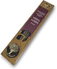 Incienso Orgánico AUM Fragances - Hecho a Mano en India con Ingredientes Naturales - Ecológico (Mirra)