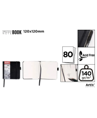 Sketchbook Negro 12x12cm