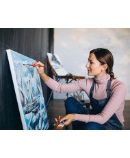 Lienzos Para Pintar 70x100 CM Bastidor Madera 37 MM Algodón Blanco Preimprimado