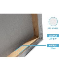 Lienzos Para Pintar 70x100 CM Bastidor Madera 37 MM Algodón Blanco Preimprimado