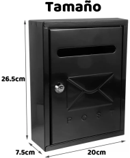 Buzón Clásico de Pared Correo(,26x20x7.5cm, Blanco,Gris,Negro)