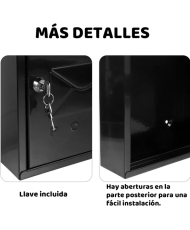 Buzón Clásico de Pared Correo(,26x20x7.5cm, Blanco,Gris,Negro)