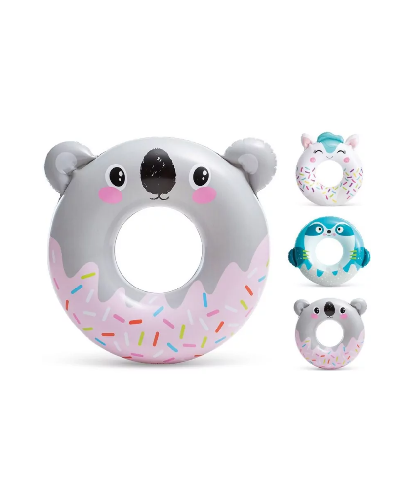 Flotador rueda hinchable piscina animales 99X76cm