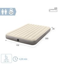 Colchón Hinchable Dura-beam Standard Single-high 152x203x25 Cm- Intex