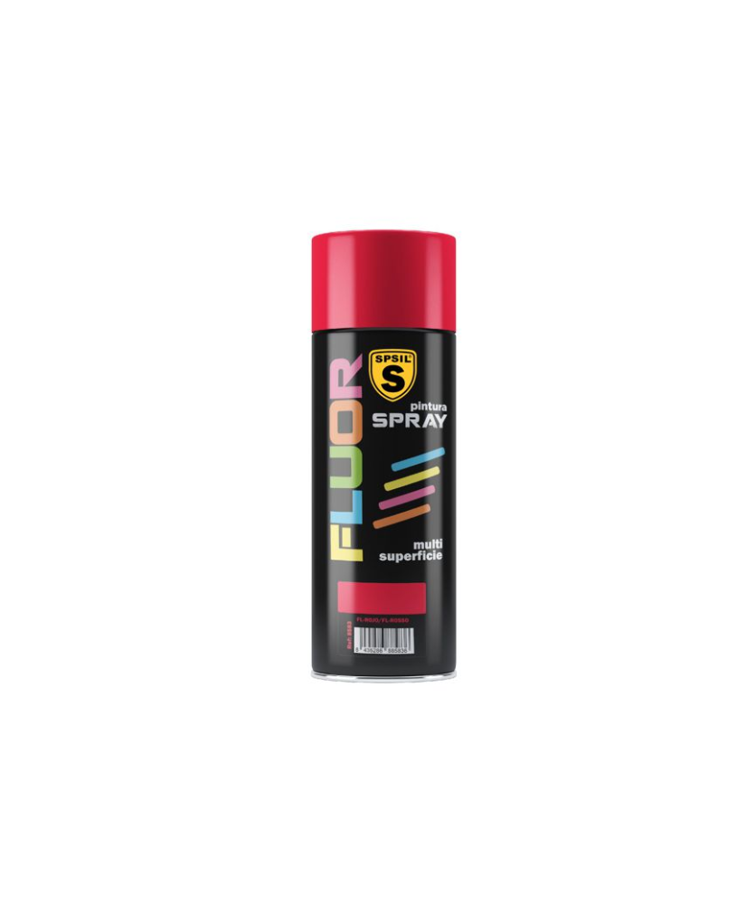 SPSIL Pintura Spray Rojo Fluorescente 400 Ml