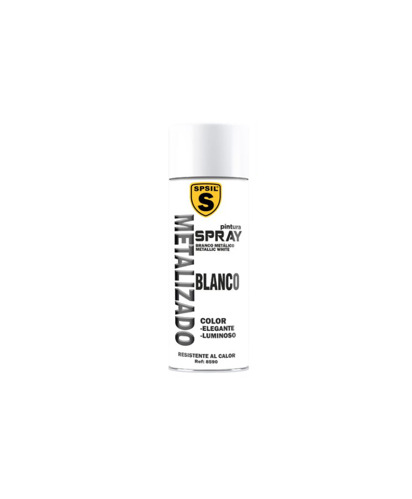 SPSIL Pintura Spray Blanco Metalizado 400 Ml