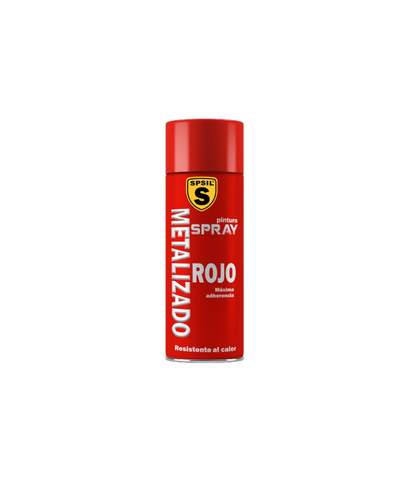 SPSIL Pintura Spray Multicolor Profesional 400ml Adecuado Metal Madera y Plástico - Color Rojo Metalizada (8591)
