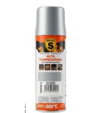 Pintura Spray Alta Temperatura Aluminio Color (blanco ,trasparente,negro,aluminio) 400 Ml