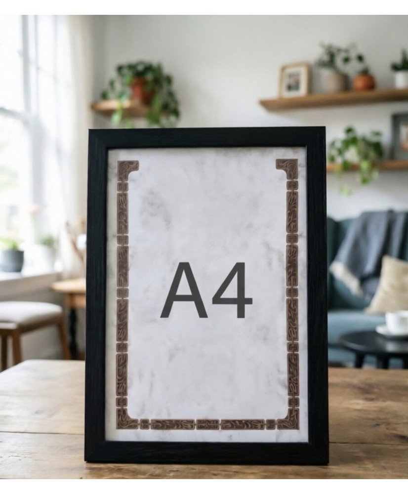 Marco de Foto A4 (Negro）