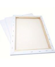 Pack 4 - 5 Lienzos tamaños Perfil 16 mm canva blancos para pintar con bastidor preestirado - 100% algodón