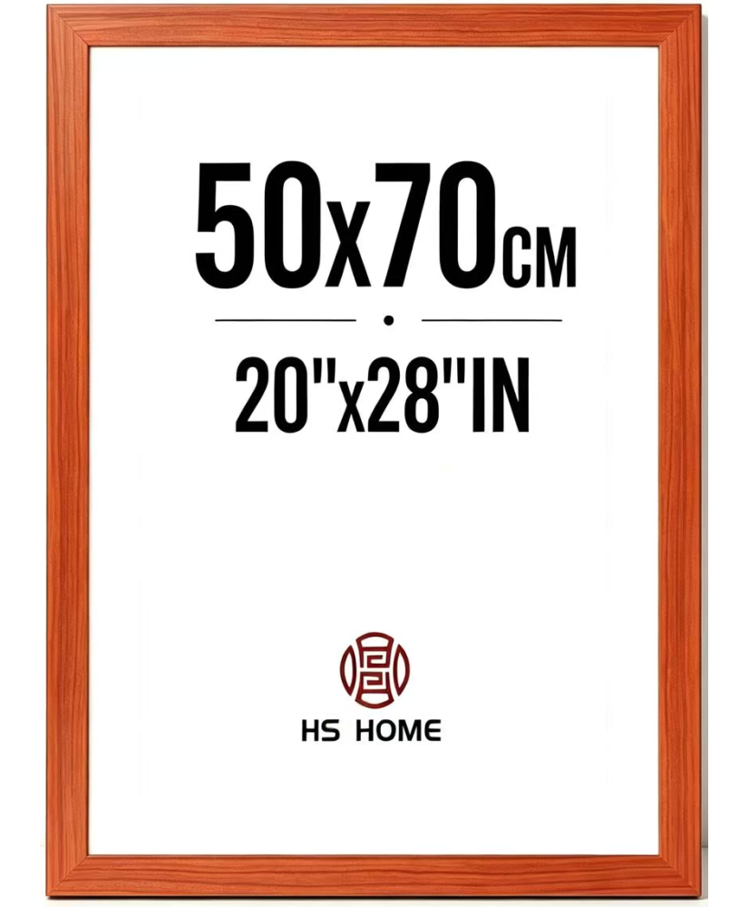 Marco De Foto 50x70cm (Cerezo) Hecho De Madera, Ancho De Moldura 2cm